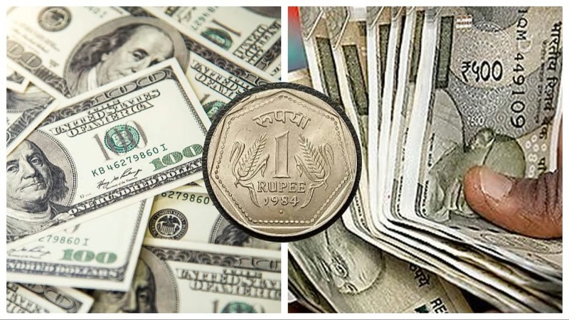 Rupee vs Dollar exchange rate India currency comparison and forex market concept